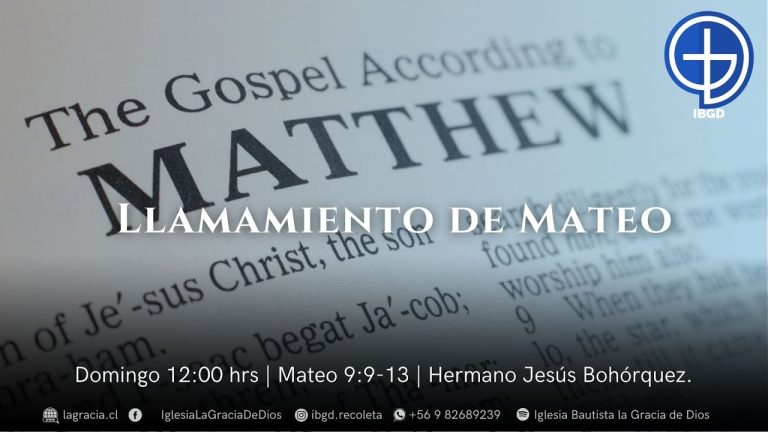 Llamamiento de Mateo. (LSCH) | Mateo 9:9-13 | Hermano Jesús Bohórquez